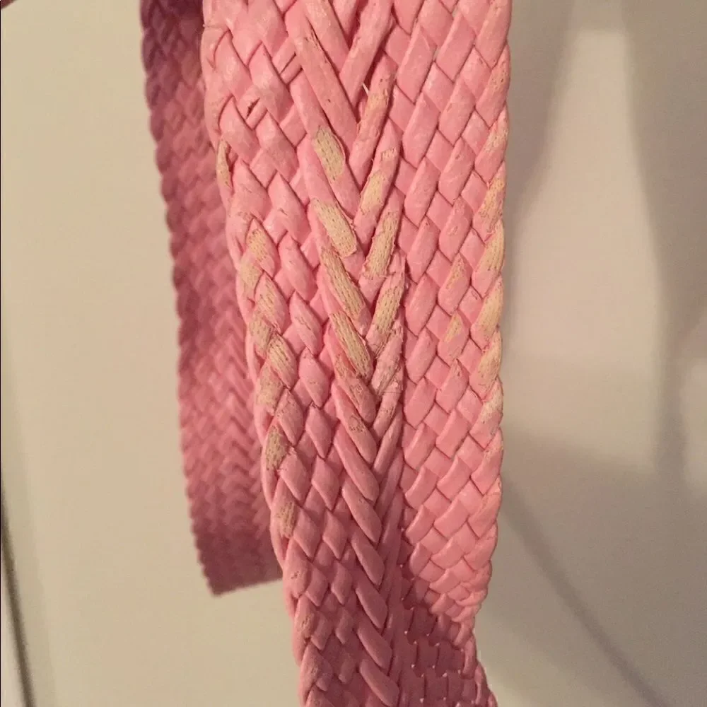 Pink Pleather Belt